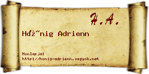 Hönig Adrienn névjegykártya